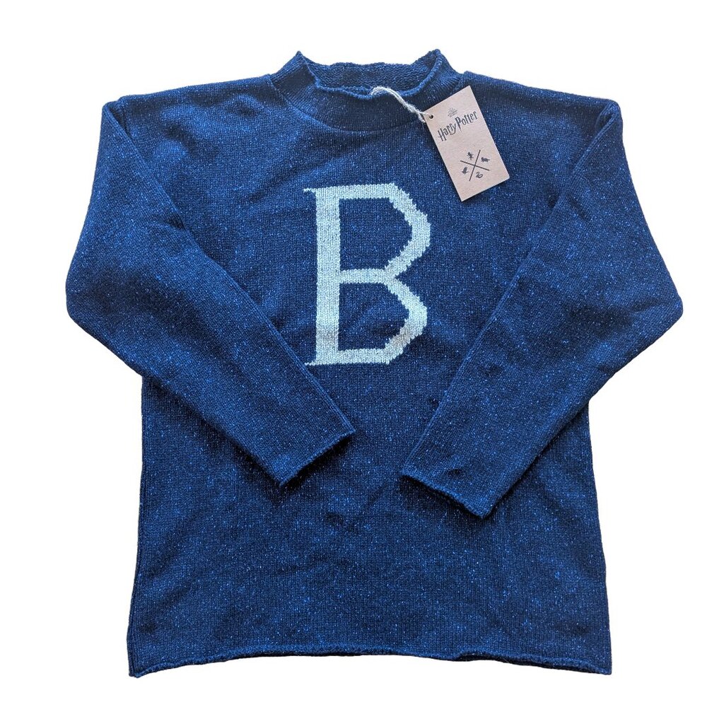 Alphabet Knitted Sweater "B" - Unisex L -Harry Potter Christmas Jumper Official